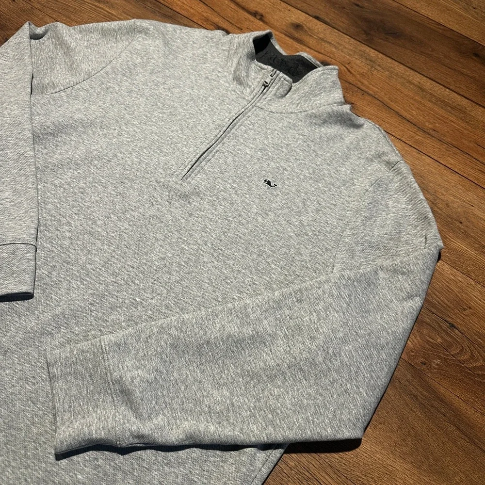 Vineyard Vines Gray Performance Quarter Zip Pullover Mens 2XL